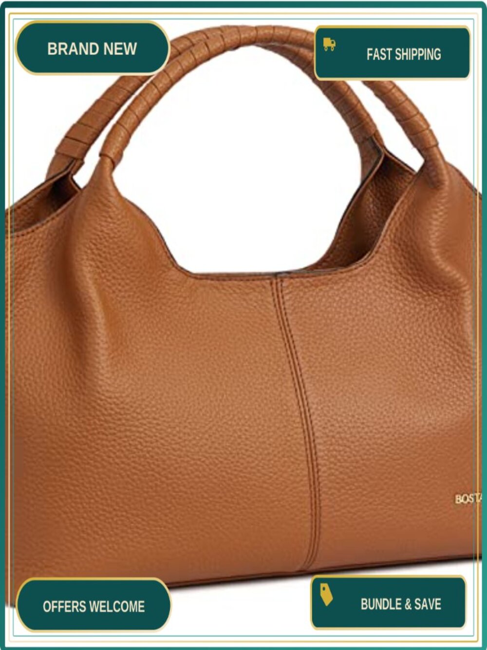Genuine Leather Satchel Handbag Adjustable Strap Top Handle Purse